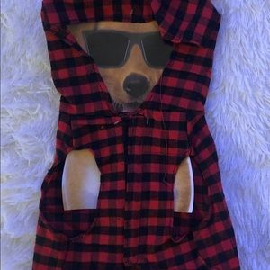 Plaid doggie outfit